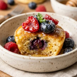 Pancake Bites With Berries Kids Meal Prep Easy Fluffy Mini