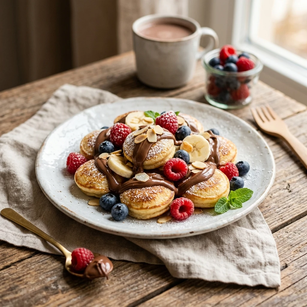 Pancake Bites With Nutella Kids