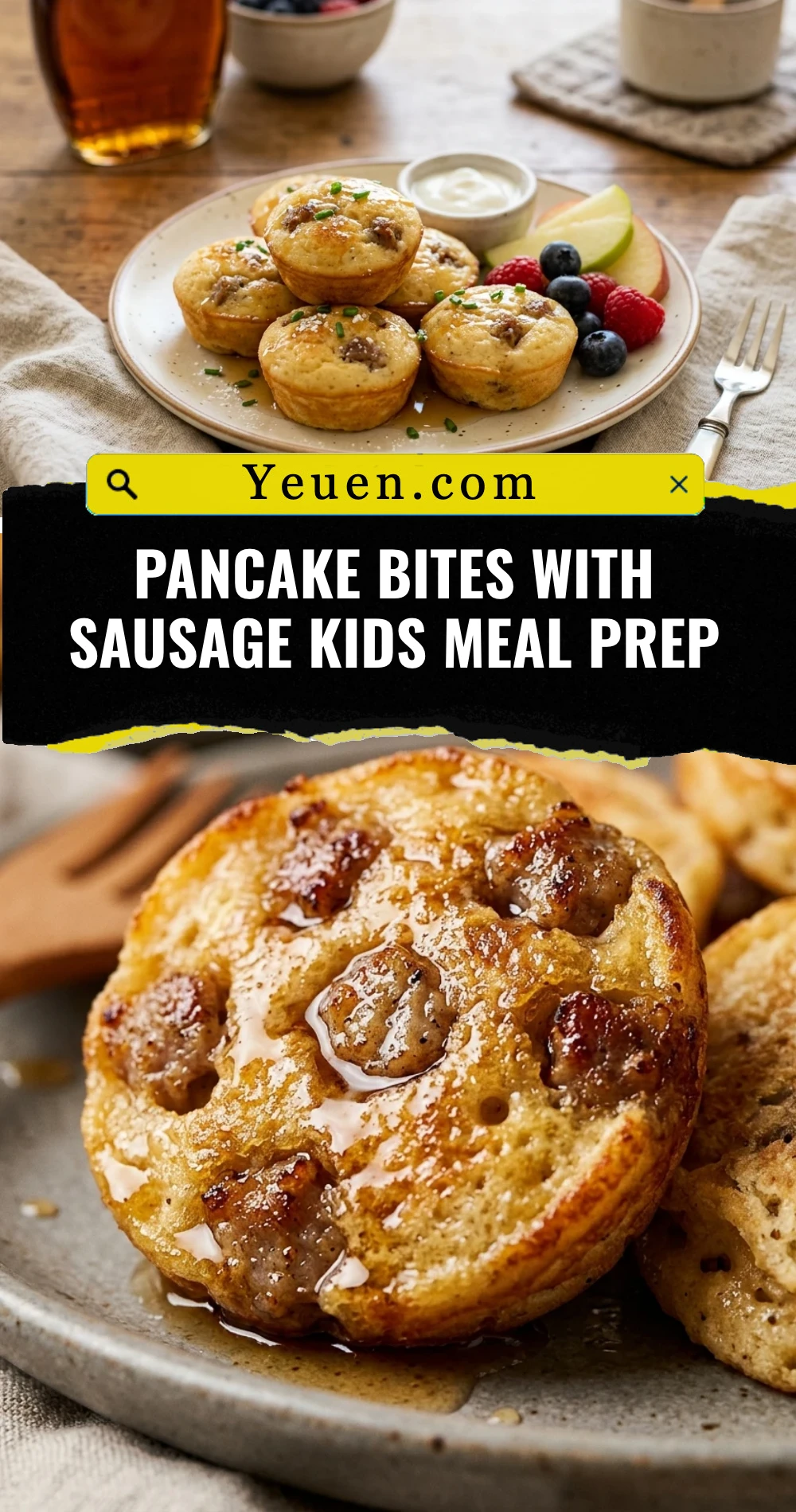 Pancake Bites With Sausage Kids Meal Prep