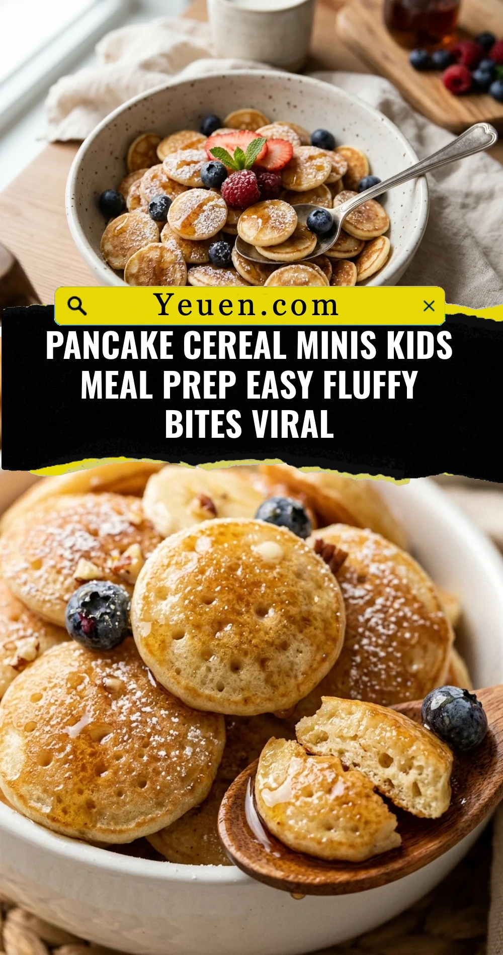 Pancake Cereal Minis Kids Meal Prep Easy Fluffy Bites Viral