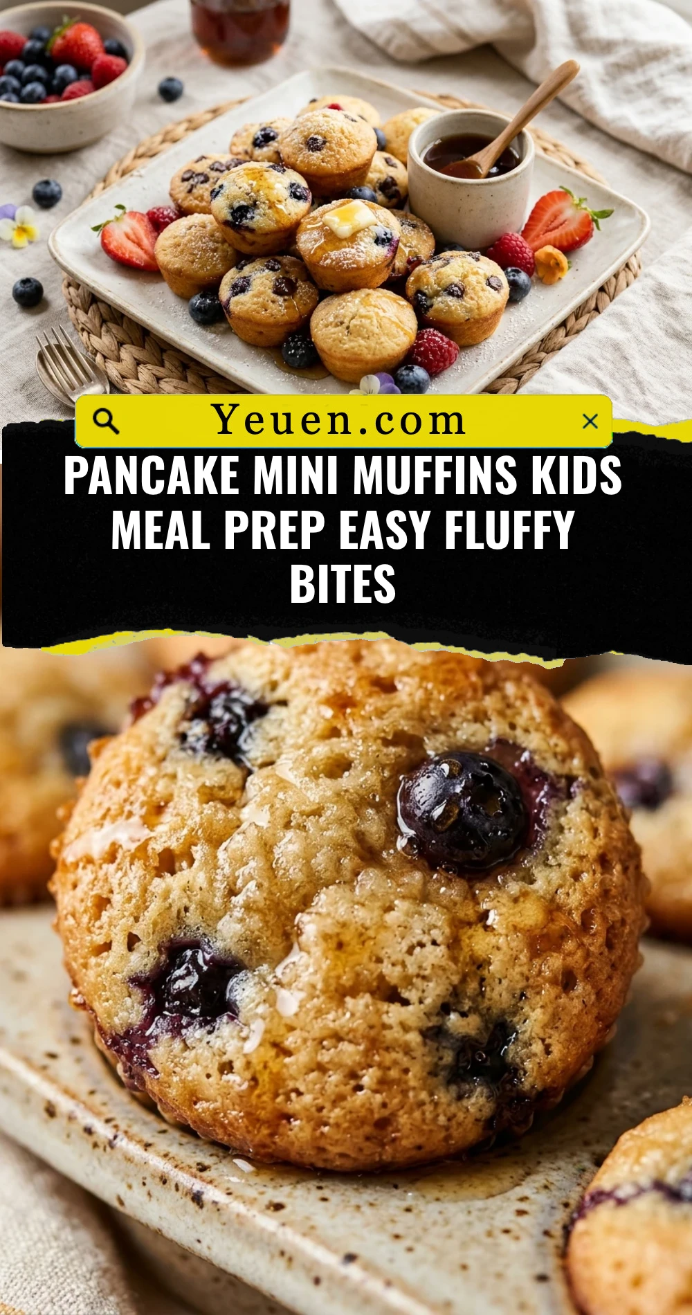 Pancake Mini Muffins Kids Meal Prep Easy Fluffy Bites
