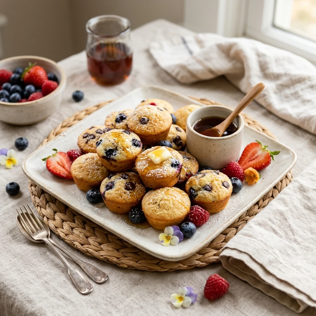 Pancake Mini Muffins Kids Meal Prep Easy Fluffy Bites