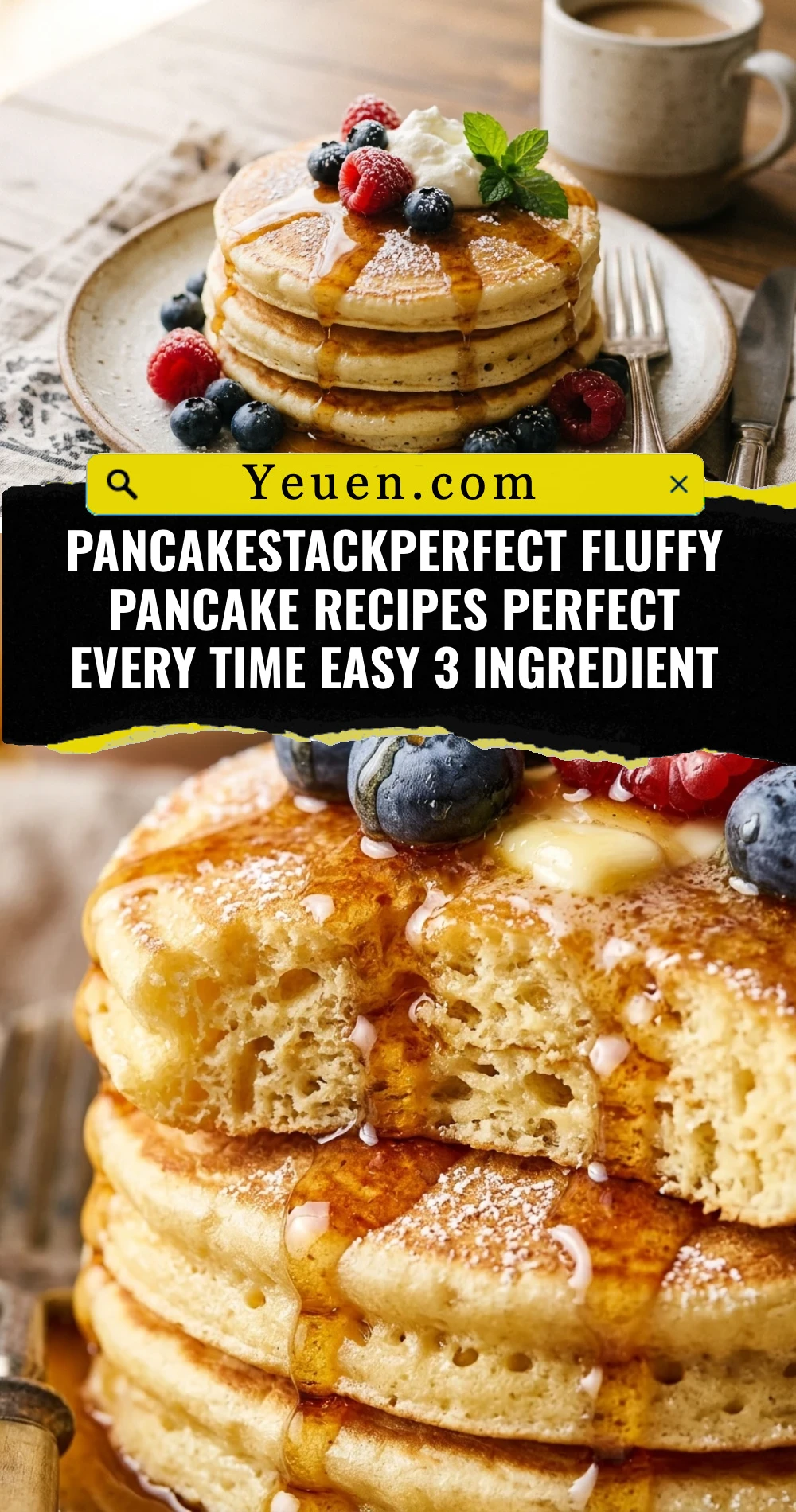 PancakeStackPerfect Fluffy Pancake Recipes Perfect Every Time Easy 3 Ingredient