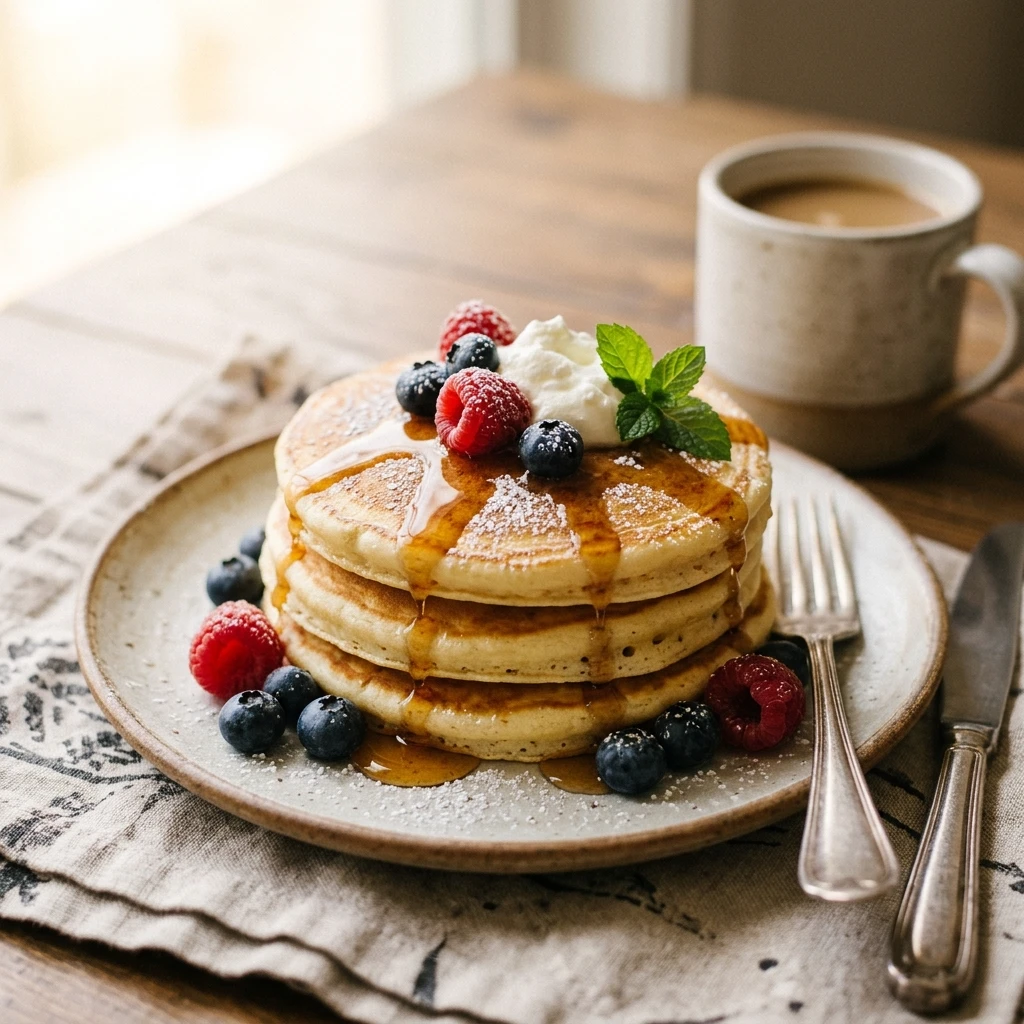 PancakeStackPerfect Fluffy Pancake Recipes Perfect Every Time Easy 3 Ingredient