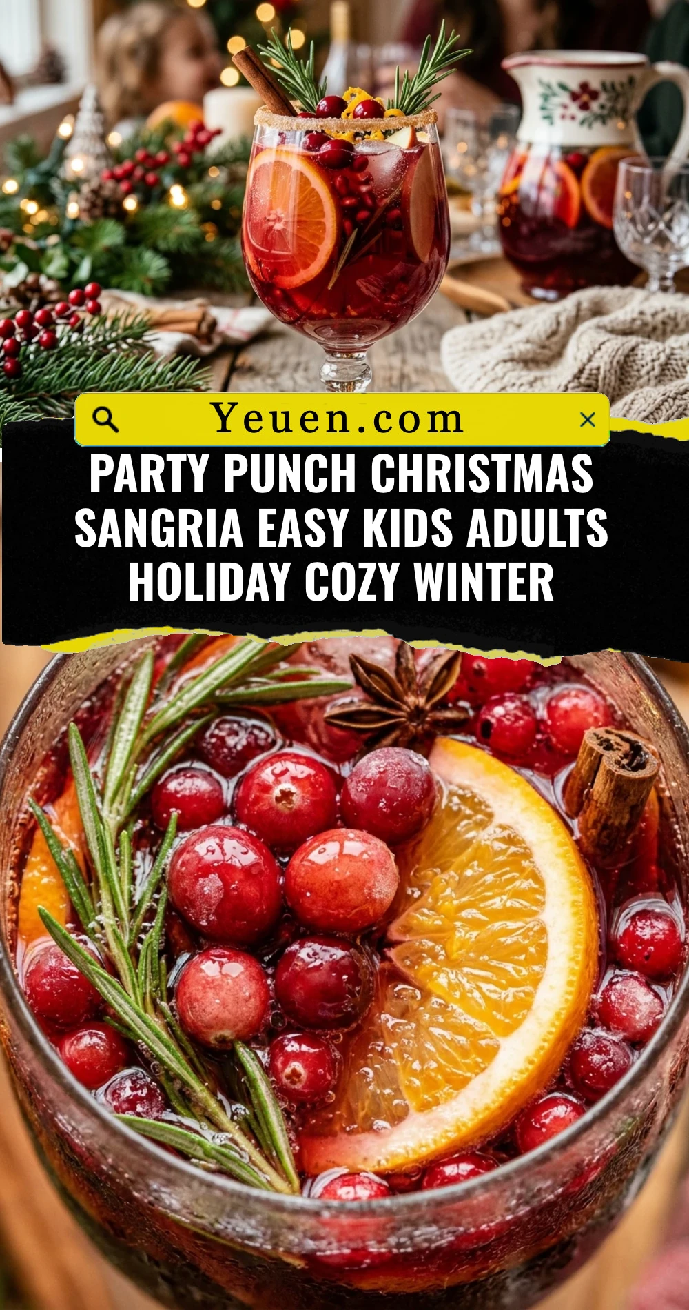 Party Punch Christmas Sangria Easy Kids Adults Holiday Cozy Winter