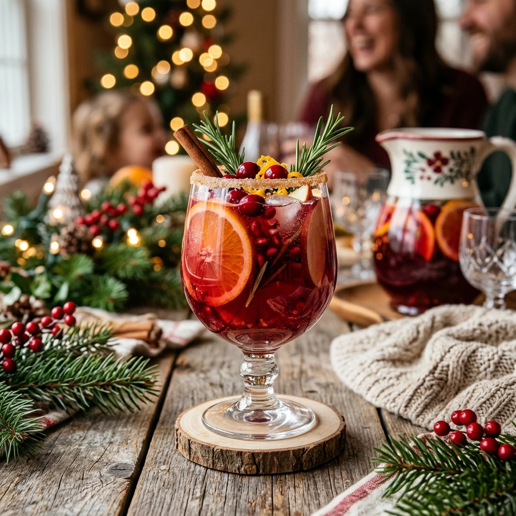 Party Punch Christmas Sangria Easy Kids Adults Holiday Cozy Winter