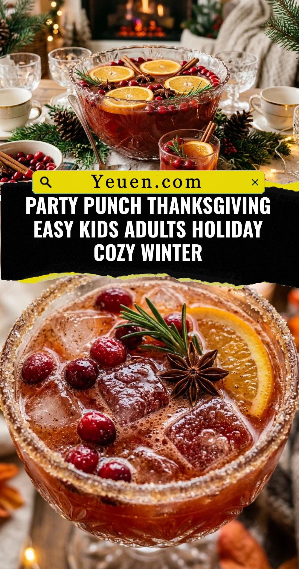 Party Punch Thanksgiving Easy Kids Adults Holiday Cozy Winter
