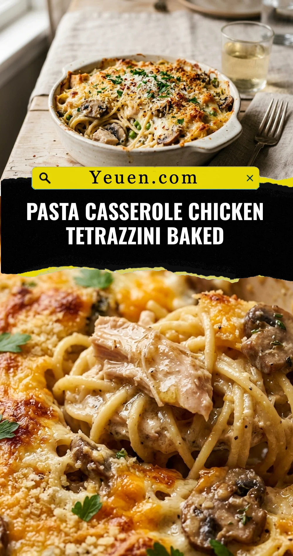 Pasta Casserole Chicken Tetrazzini Baked