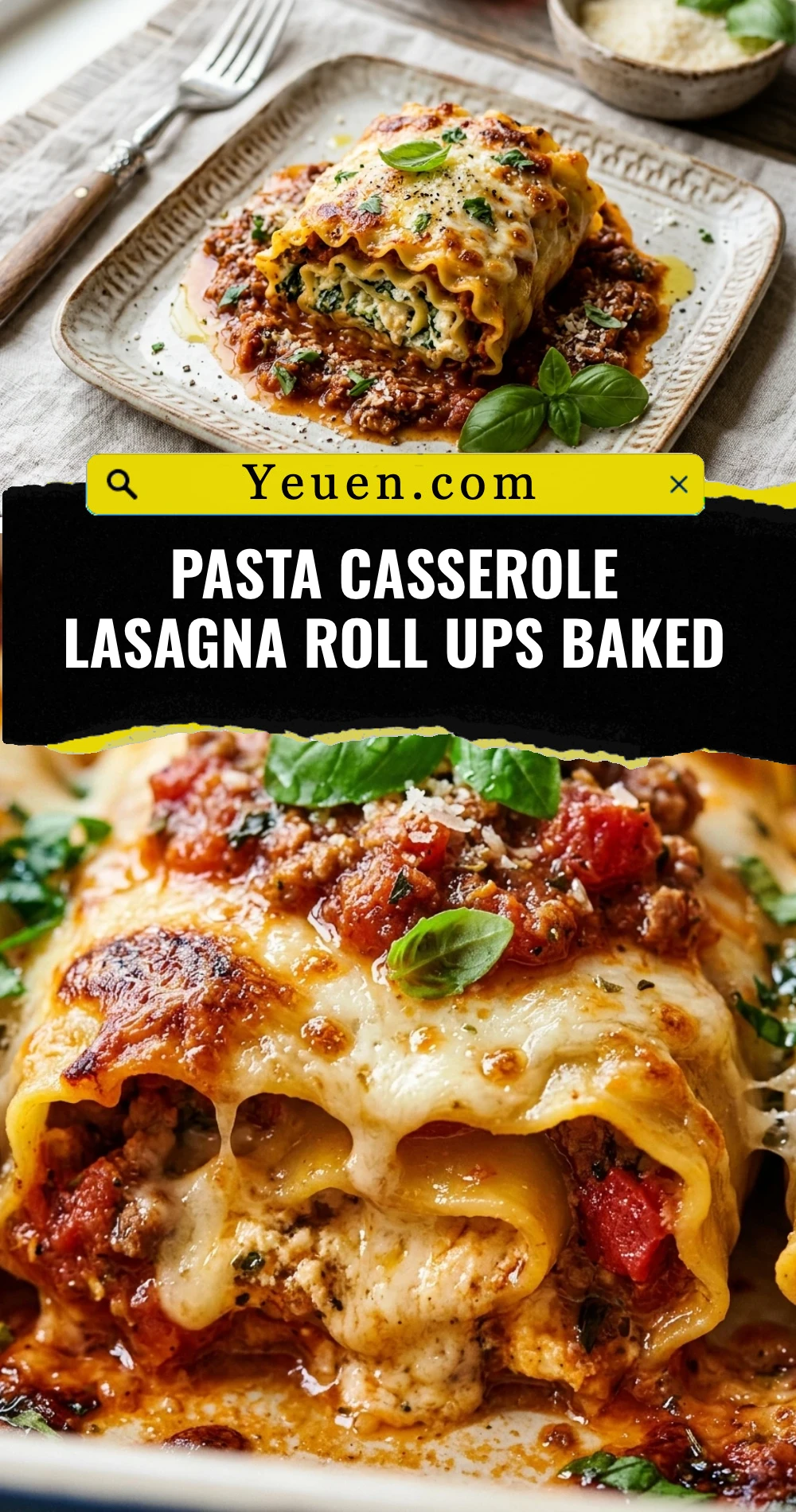 Pasta Casserole Lasagna Roll Ups Baked