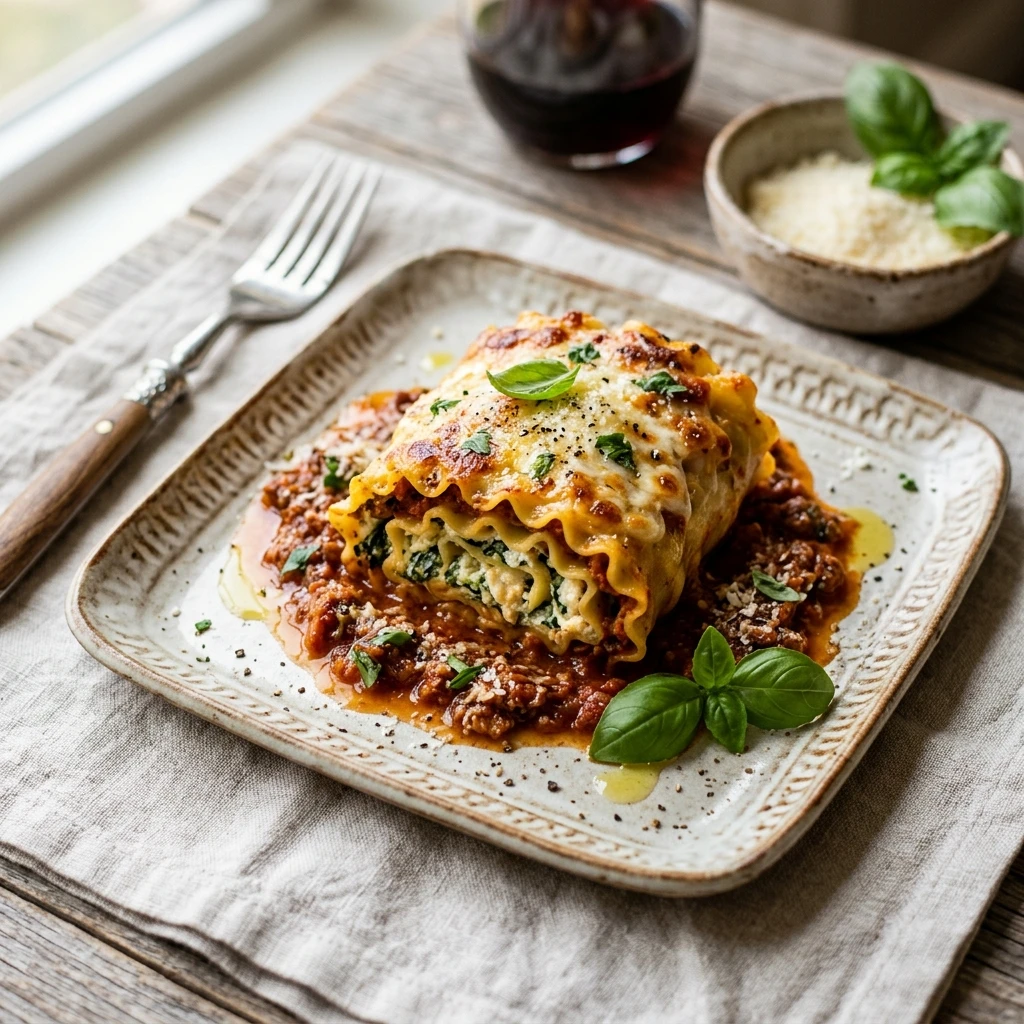 Pasta Casserole Lasagna Roll Ups Baked