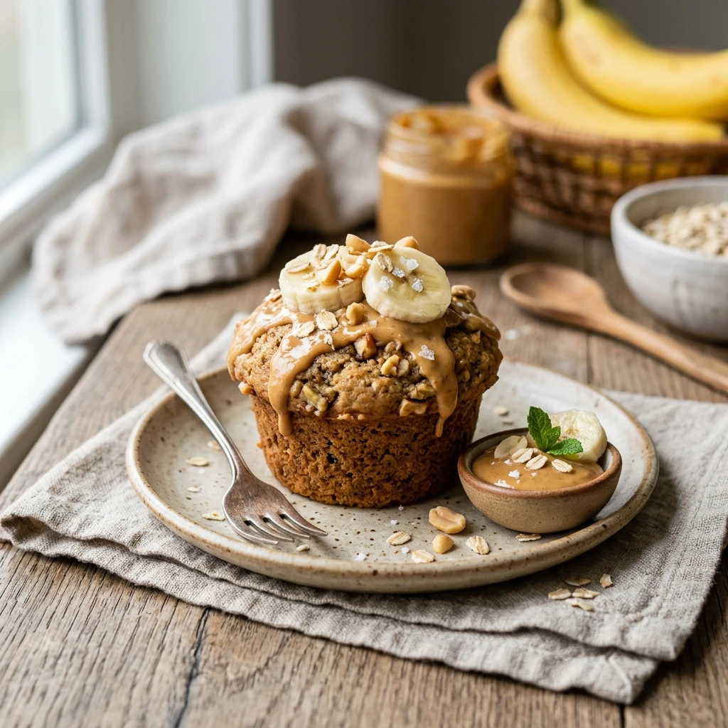 Peanut Butter Banana Muffins High Protein