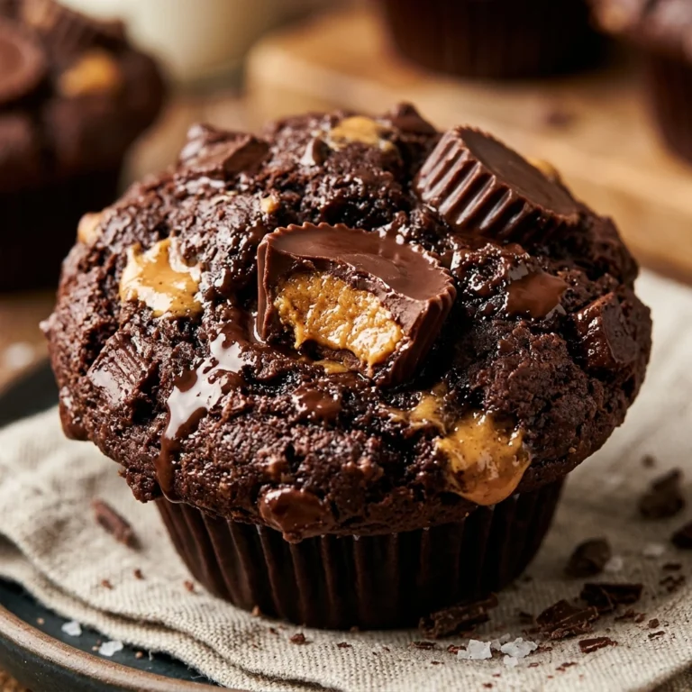 Peanut Butter Cup Chocolate Muffins