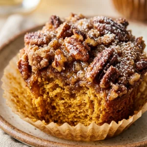 Pecan Pumpkin Coffee Cake Muffins