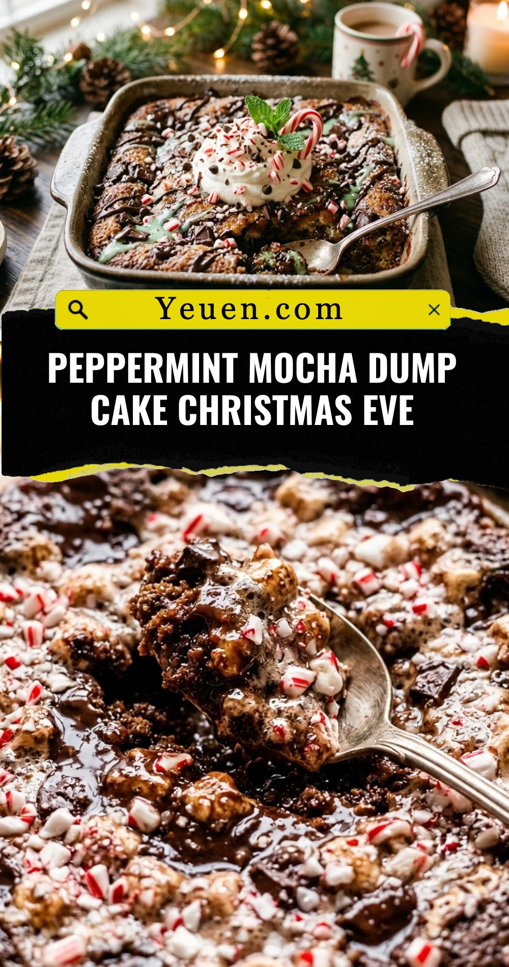 Peppermint Mocha Dump Cake Christmas Eve