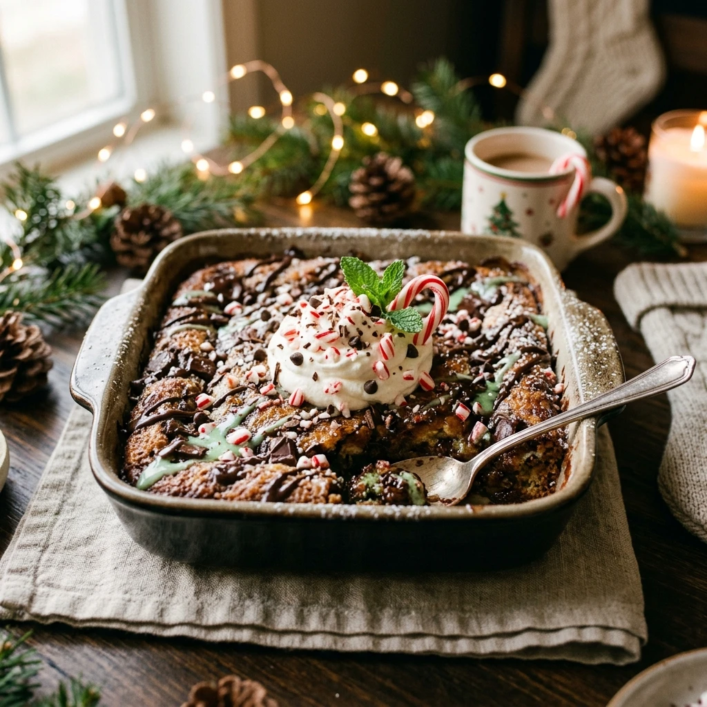Peppermint Mocha Dump Cake Christmas Eve