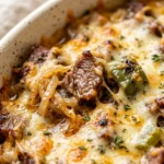 Philly Cheesesteak Casserole Easy Beef Cheesy Family One Dish