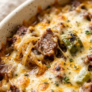 Philly Cheesesteak Casserole Easy Beef Cheesy Family One Dish