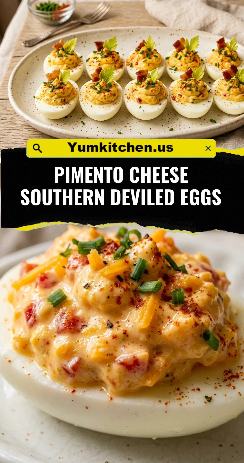 Pimento Cheese Southern Deviled Eggs
