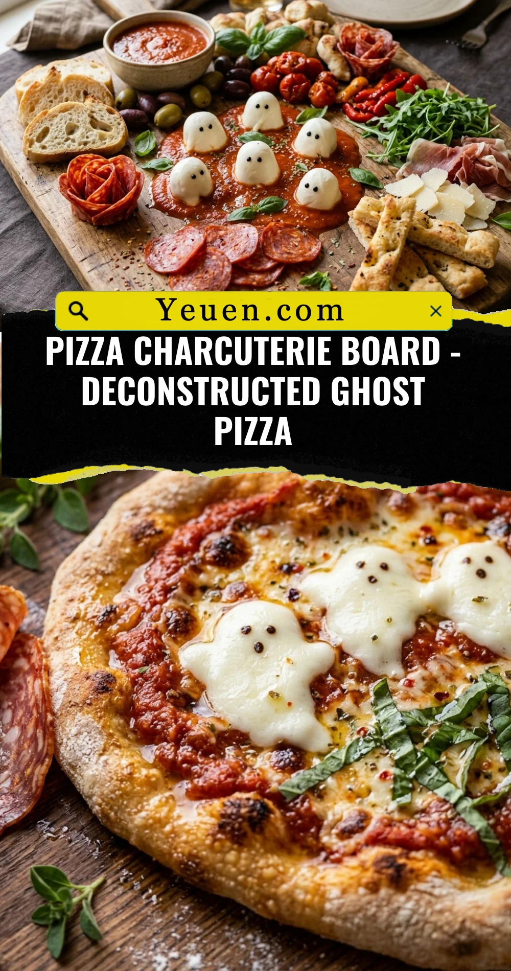 Pizza Charcuterie Board - Deconstructed Ghost Pizza
