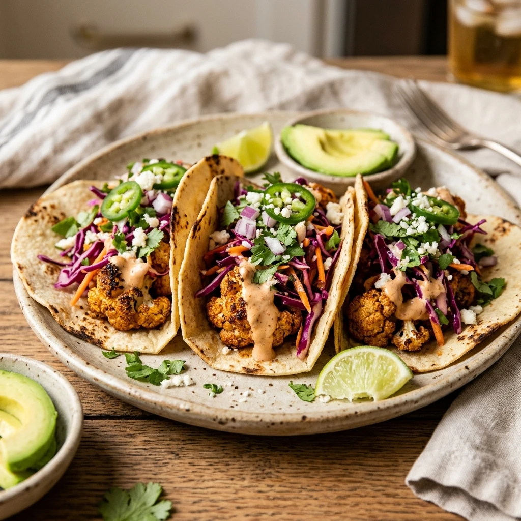 Plant Based Cauliflower Tacos Vegan Easy 20 Minute Healthy Viral