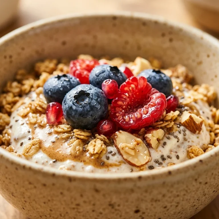 Protein Breakfast Bowl With Berries Easy 20g+ Meal Prep Healthy