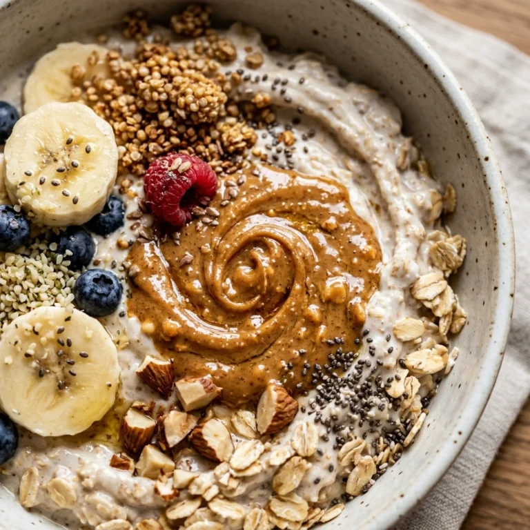 Protein Breakfast Bowl With Peanut Butter Easy 20g+ Meal Prep Healthy