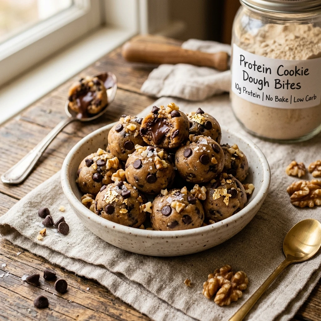 Protein Cookie Dough Bites - 10g No Bake Low Carb