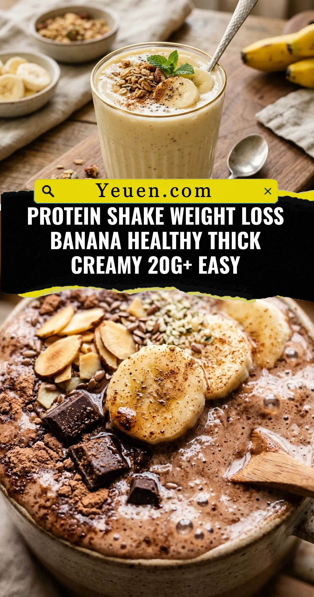 Protein Shake Weight Loss Banana Healthy Thick Creamy 20g+ Easy