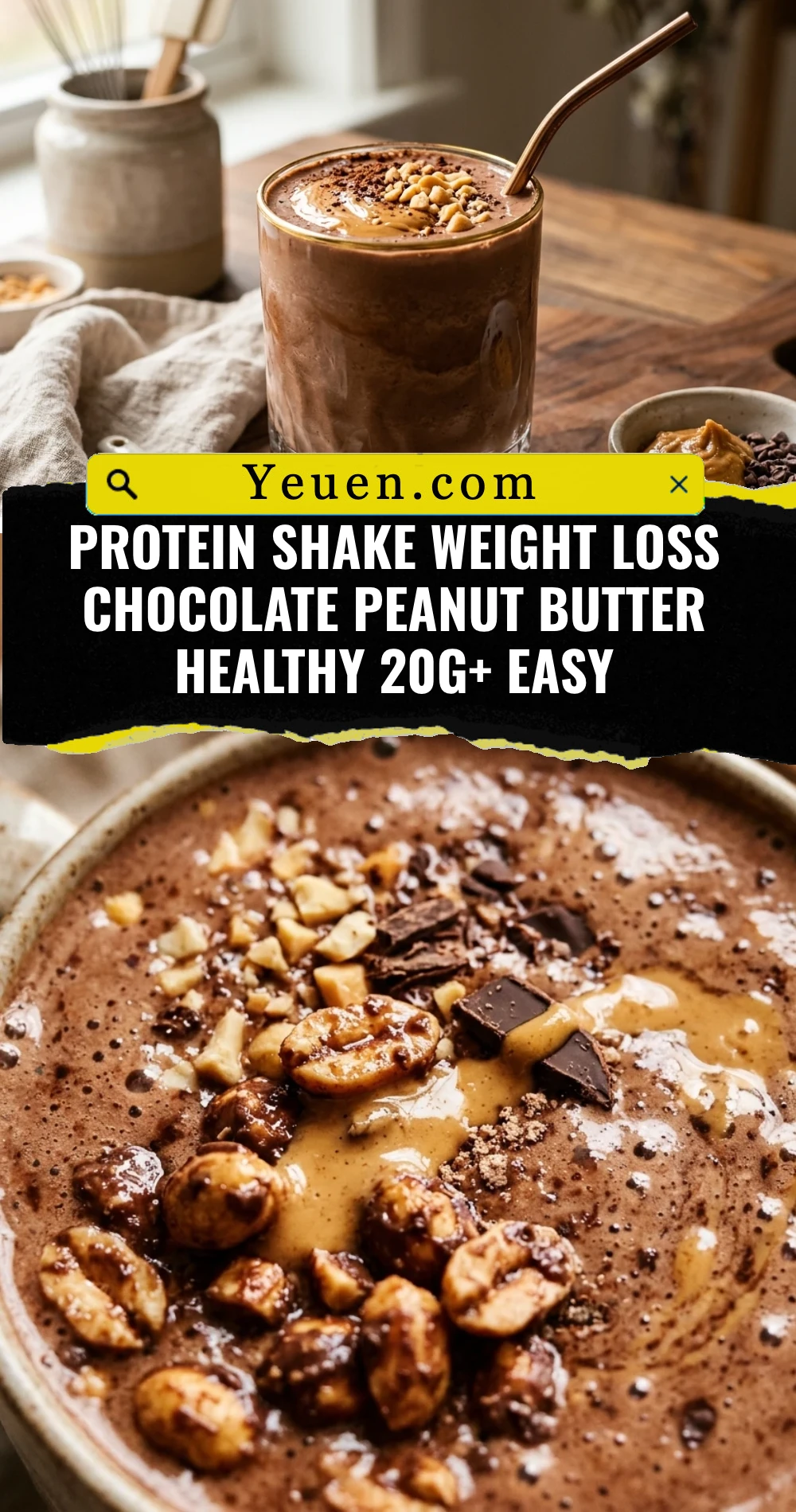 Protein Shake Weight Loss Chocolate Peanut Butter Healthy 20g+ Easy