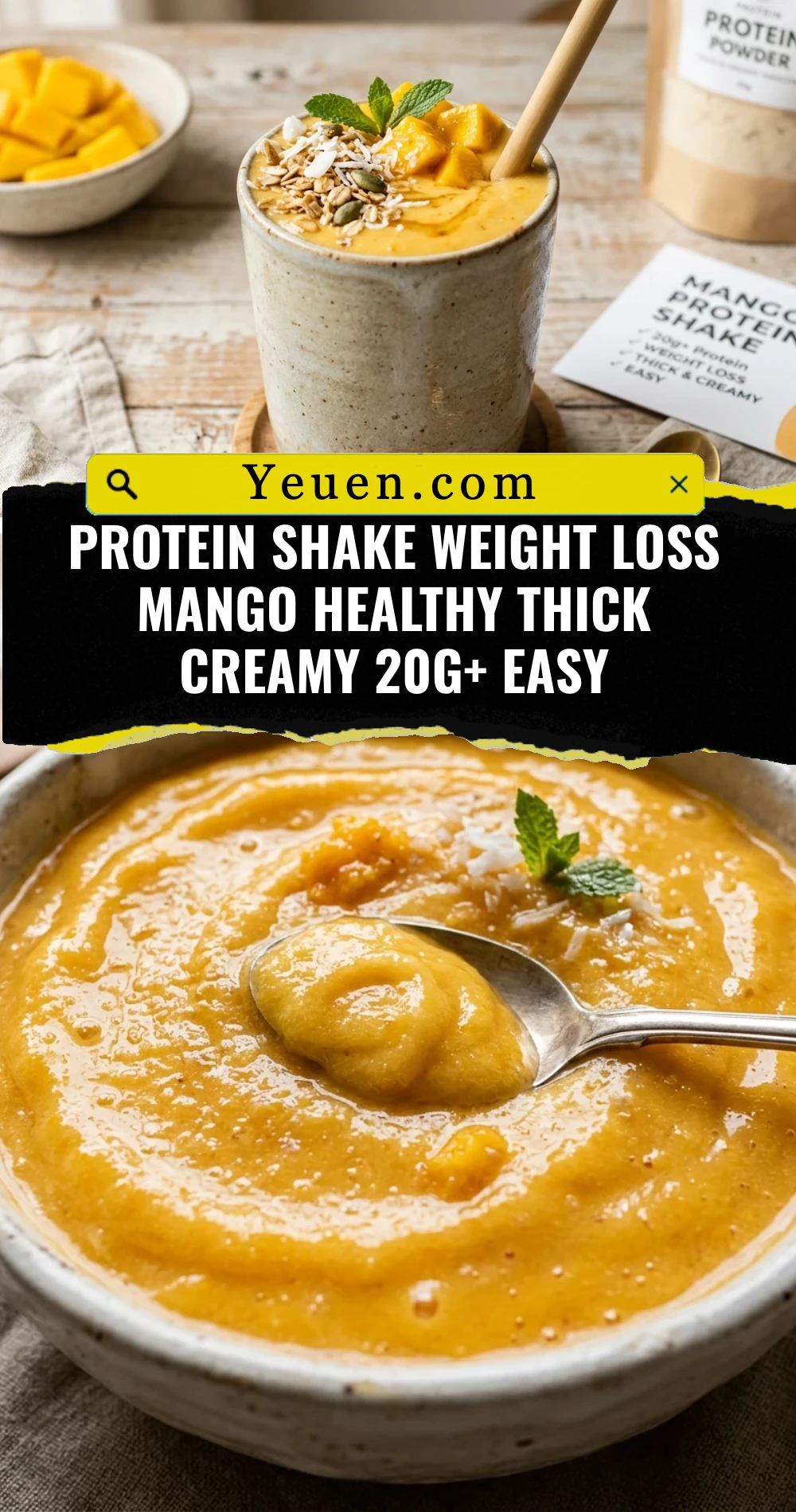 Protein Shake Weight Loss Mango Healthy Thick Creamy 20g+ Easy