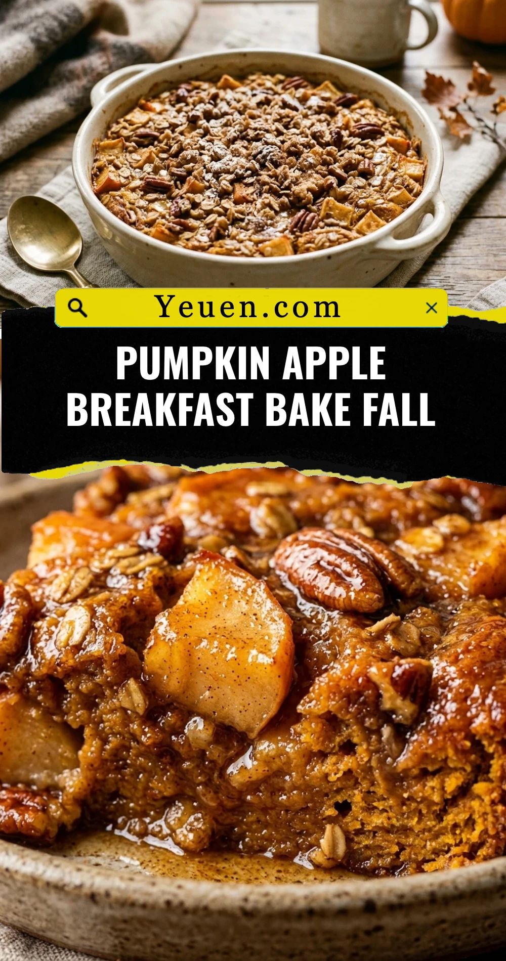 Pumpkin Apple Breakfast Bake Fall