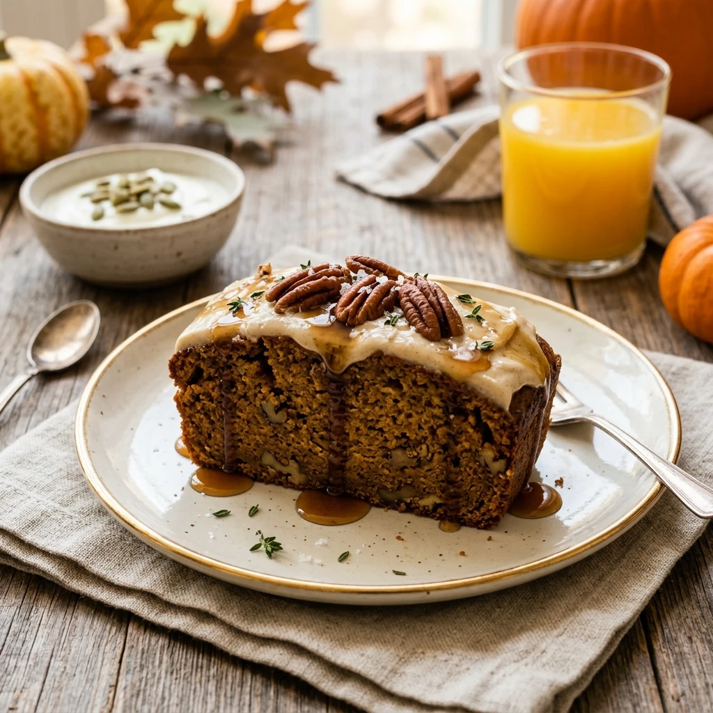 Pumpkin Banana Bread Breakfast Fall