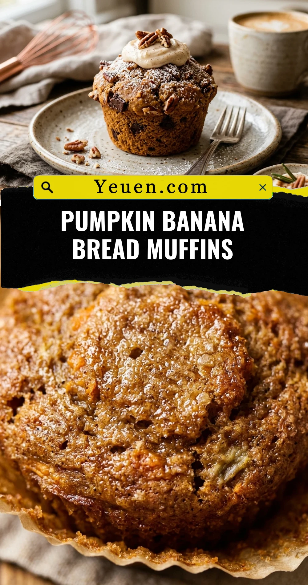 Pumpkin Banana Bread Muffins