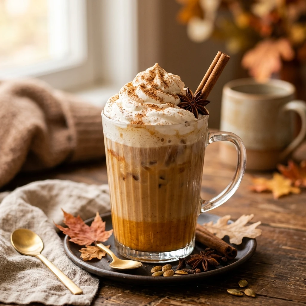 Pumpkin Chai Latte 【entity-Starbucks¦canonical_name=Starbucks】 Copycat Fall Drinks Cozy Iced Easy