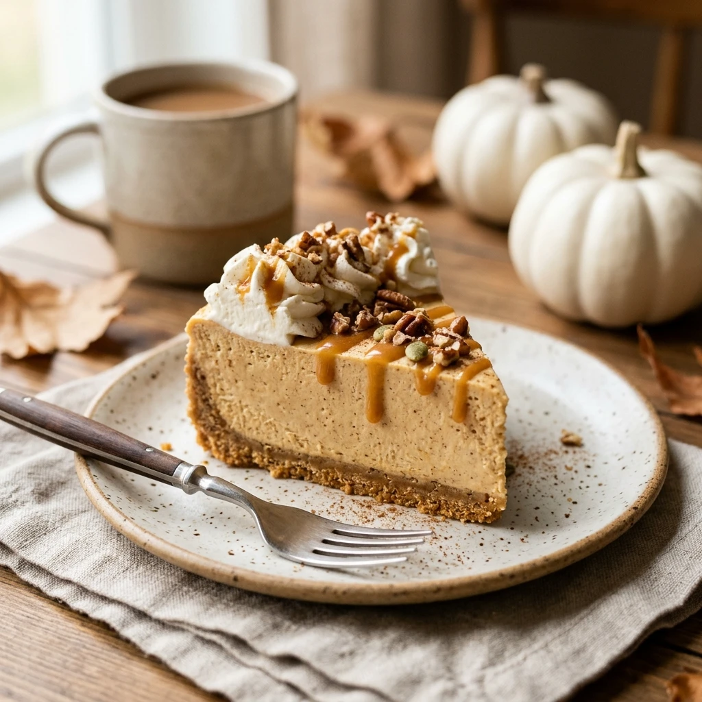 Pumpkin Cheesecake Creamy No Bake Fall Desserts Viral Baking Easy