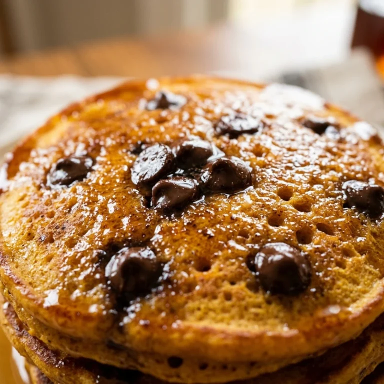 Pumpkin Chocolate Chip Pancakes Fall