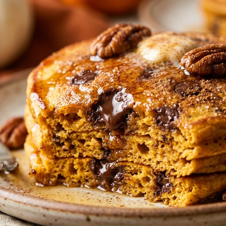 Pumpkin Chocolate Chip Pancakes Fluffy Fall