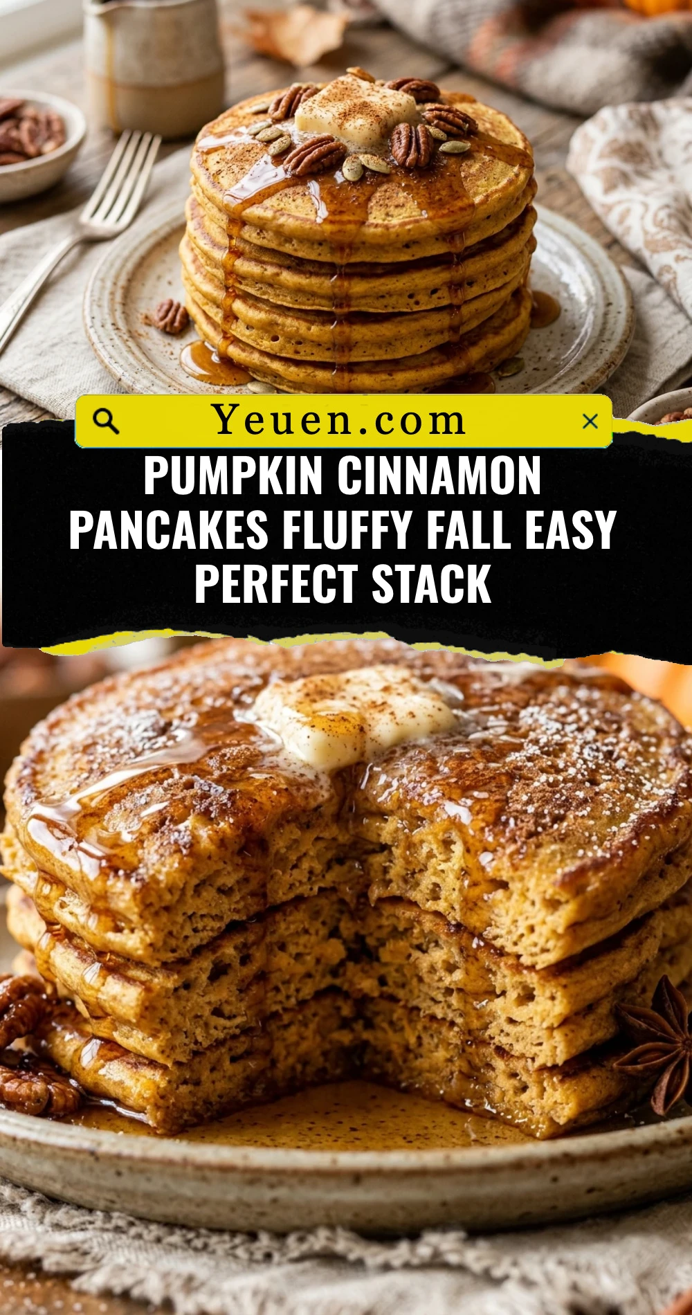 Pumpkin Cinnamon Pancakes Fluffy Fall Easy Perfect Stack