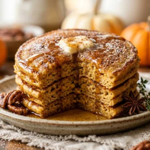 Pumpkin Cinnamon Pancakes Fluffy Fall Easy Perfect Stack