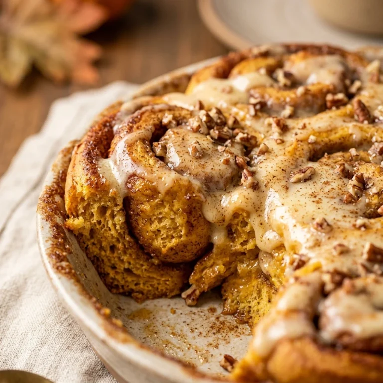 Pumpkin Cinnamon Roll Casserole Fall