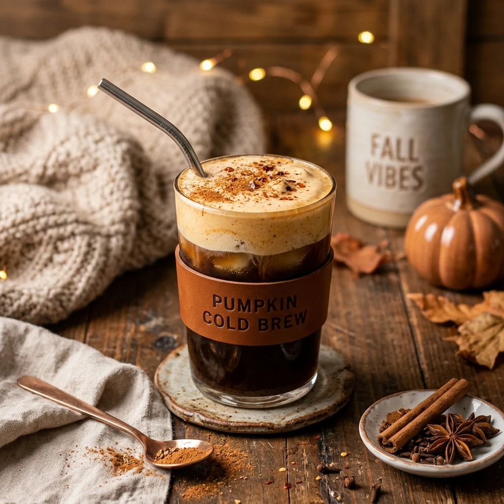 Pumpkin Cold Brew Starbucks Copycat Iced Fall Drinks Cozy Viral