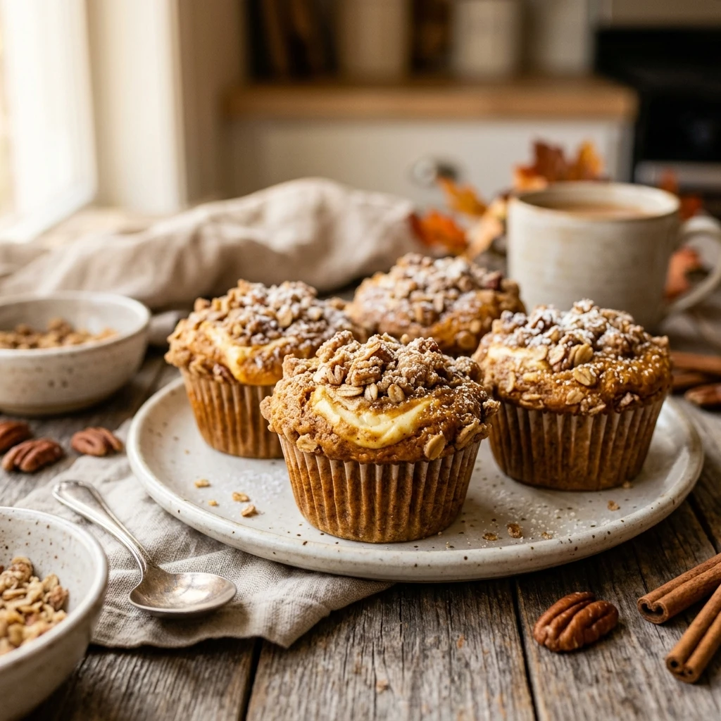 Pumpkin Cream Cheese Muffins Fall Baking