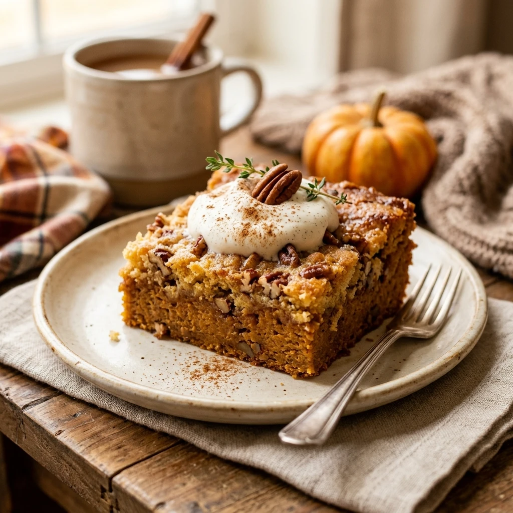 Pumpkin Dump Cake Easy Fall Desserts Viral Baking 3 Ingredient Cozy