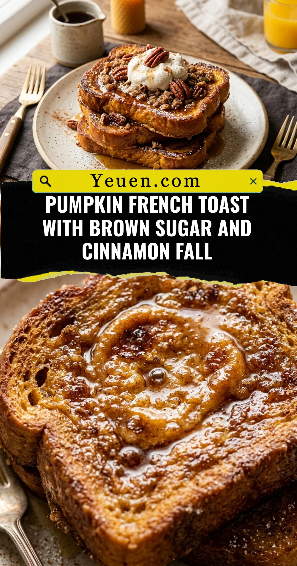 Pumpkin French Toast With Brown Sugar And Cinnamon Fall