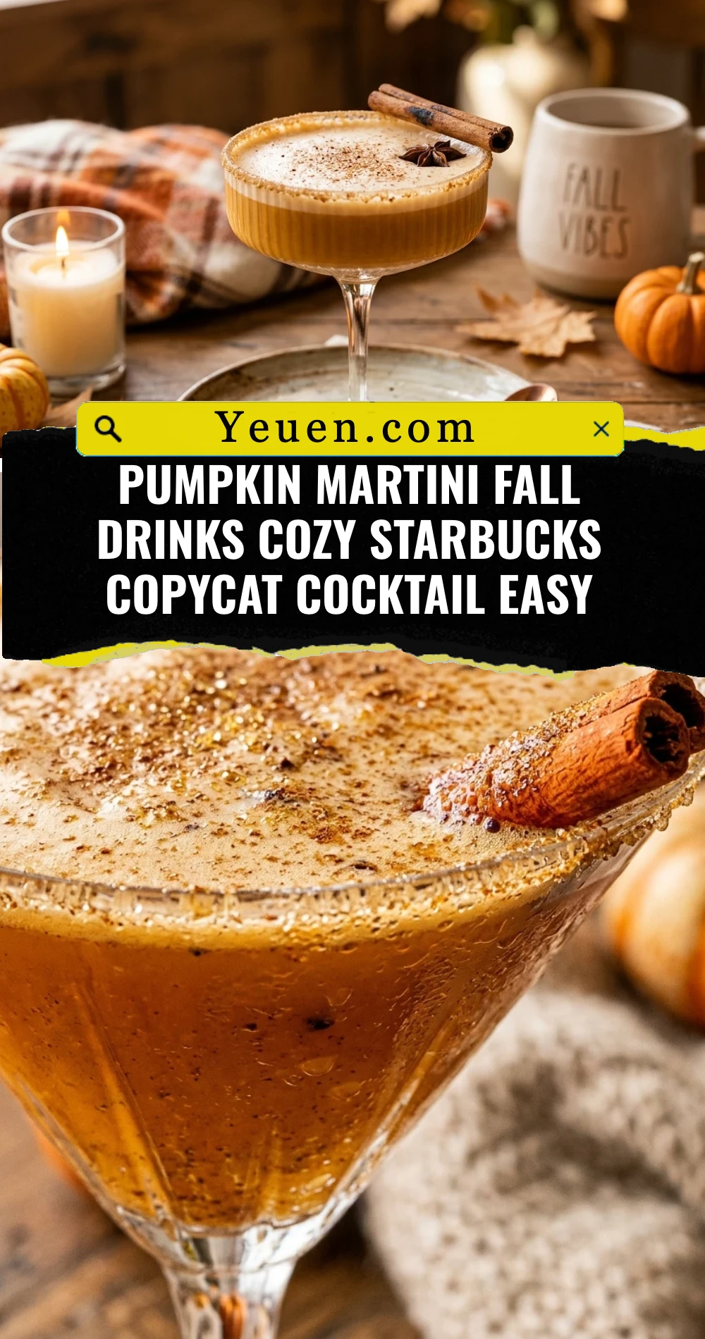Pumpkin Martini Fall Drinks Cozy Starbucks Copycat Cocktail Easy