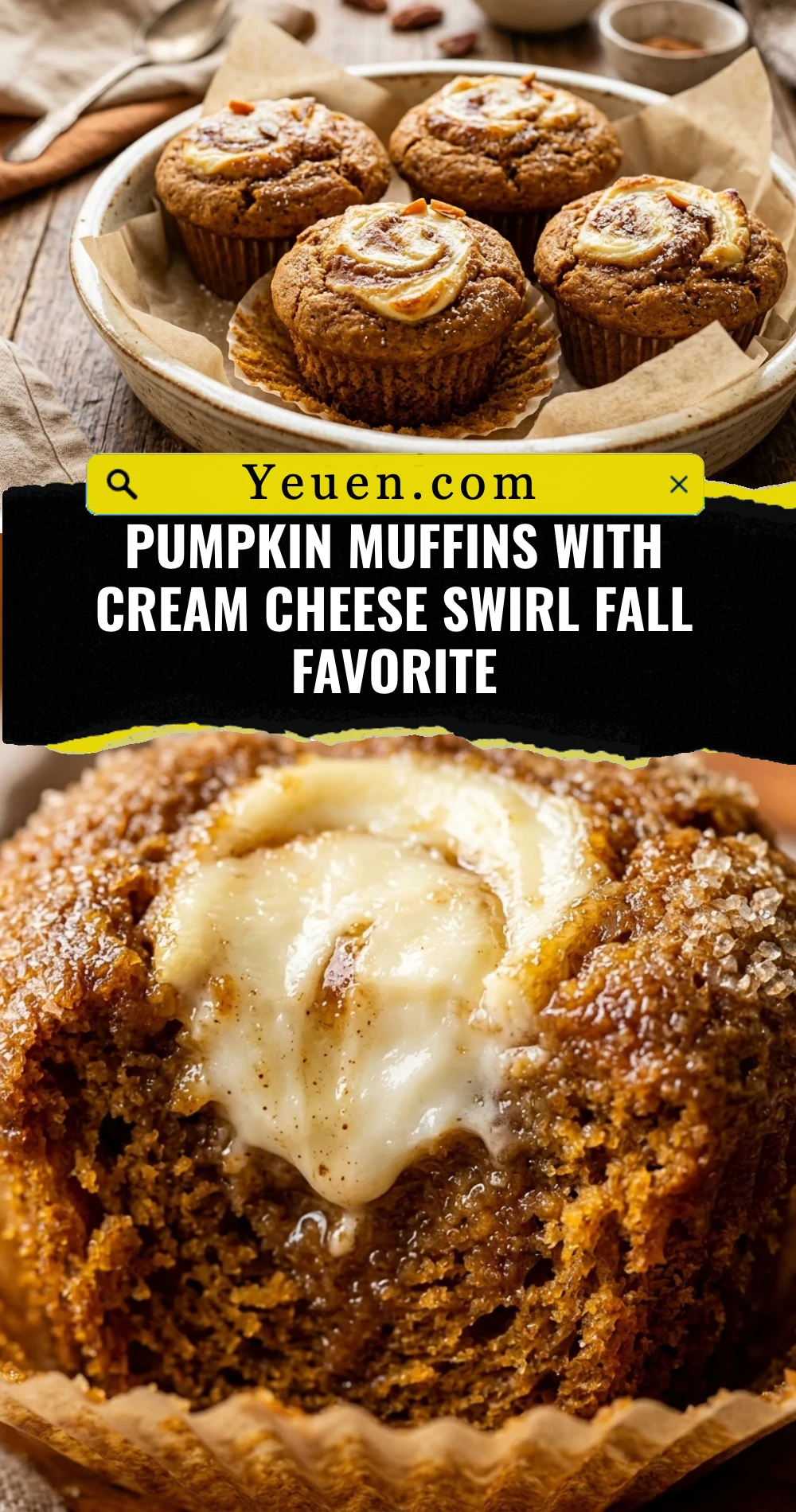 Pumpkin Muffins With Cream Cheese Swirl Fall Favorite