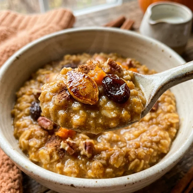 Pumpkin Oatmeal Cozy Fall Breakfast