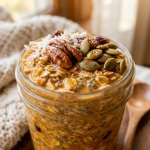 Pumpkin Overnight Oats Fall Breakfast Cozy Healthy Meal Prep Easy