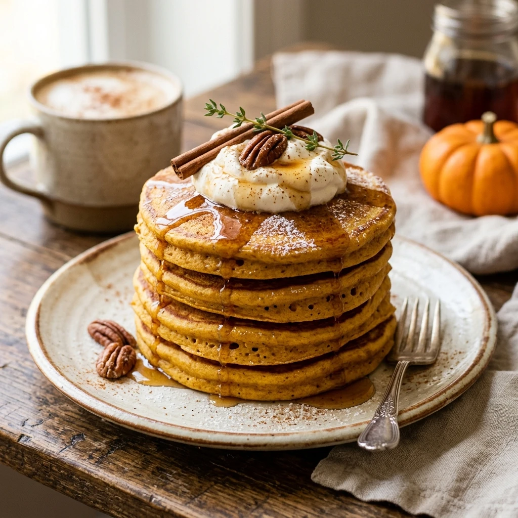 Pumpkin Pancakes Fluffy Fall Easy Pumpkin Spice Perfect Stack