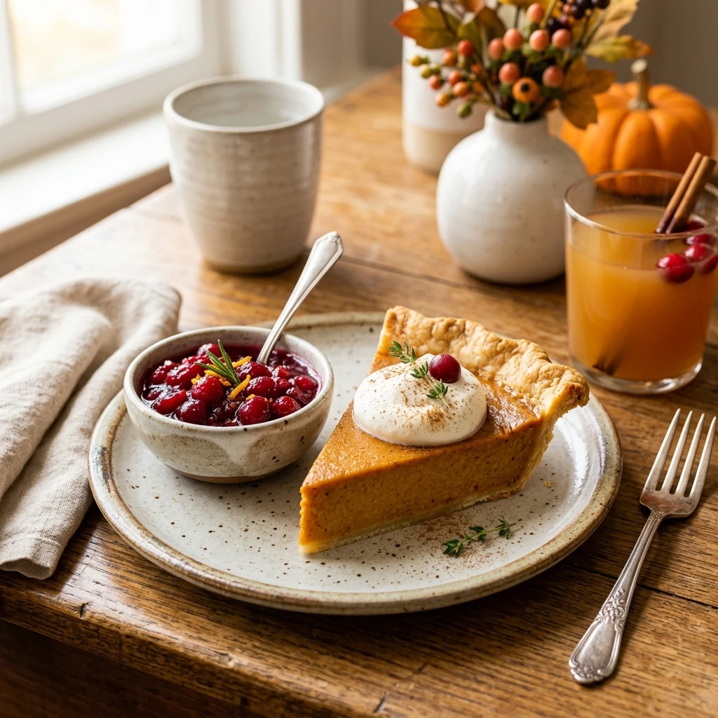 Pumpkin Pie And Cranberry Sauce Thanksgiving Combo